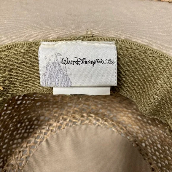 Walt Disney World Mickey Mouse Golf Straw Sun Hat Tan Natural Fiber OSFA - Picture 6 of 10